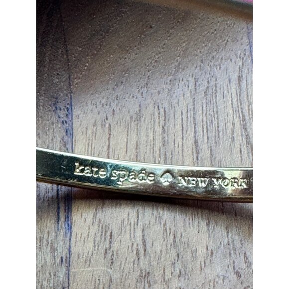 Kate Space Hot To Trot Pink  Gold Enamel Bangle Bracelet - Picture 8 of 8